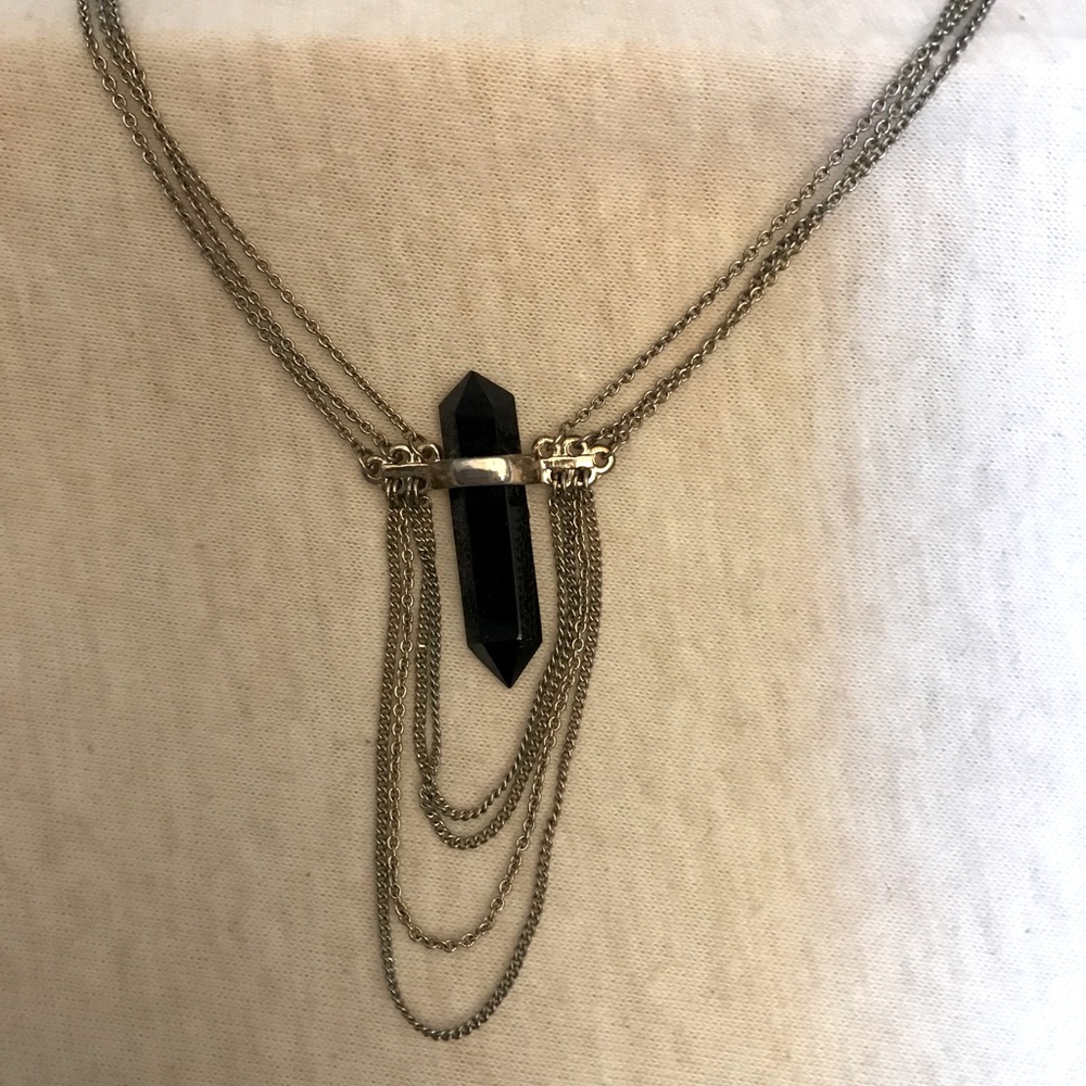 Gothic Crystal Black Chain Choker